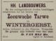 Advertentie voor  Zeeuwse Tarwe en Wintergerst (D. van Rij Hz)(1879)