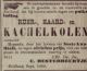 Advertentie C. Bestebreurtje voor kachelkolen (1886)