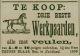 Advertentie Teunis Blaak verkoop werkpaarden (1889)