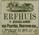 Erfhuis paarden en hoornvee van weduwe Abel van der Burgh (1893)