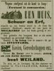 Huis schuur en erf te koop van D. Vlielander (1893)