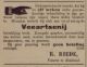 Veearts Reijer Riede ziek geweest (1894)