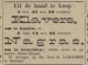 Te koop klavers om te hooien, eigendom Johannes Lammerse (1897)