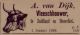 Advertentie A. van Dijk vleeschhouwer (1899)